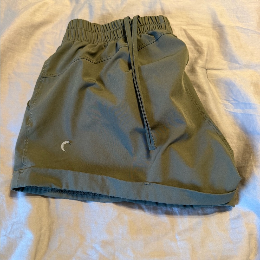 Olive Green Active Skort with Drawstring